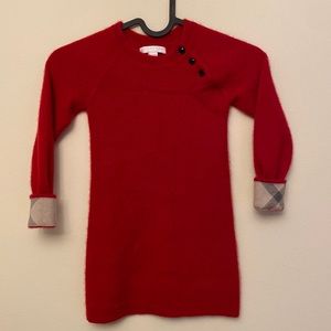 Burberry Children Red Dress | Size 6T 120cm